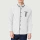 thumbnail image 1 of pstuiky Camisas de manga larga abrigadas para hombre, Camisa de manga larga con cuello vuelto para hombre, informal, holgada, a la moda, con bolsillos y botones, de color liso camisetas de hombre s, 1 of 6