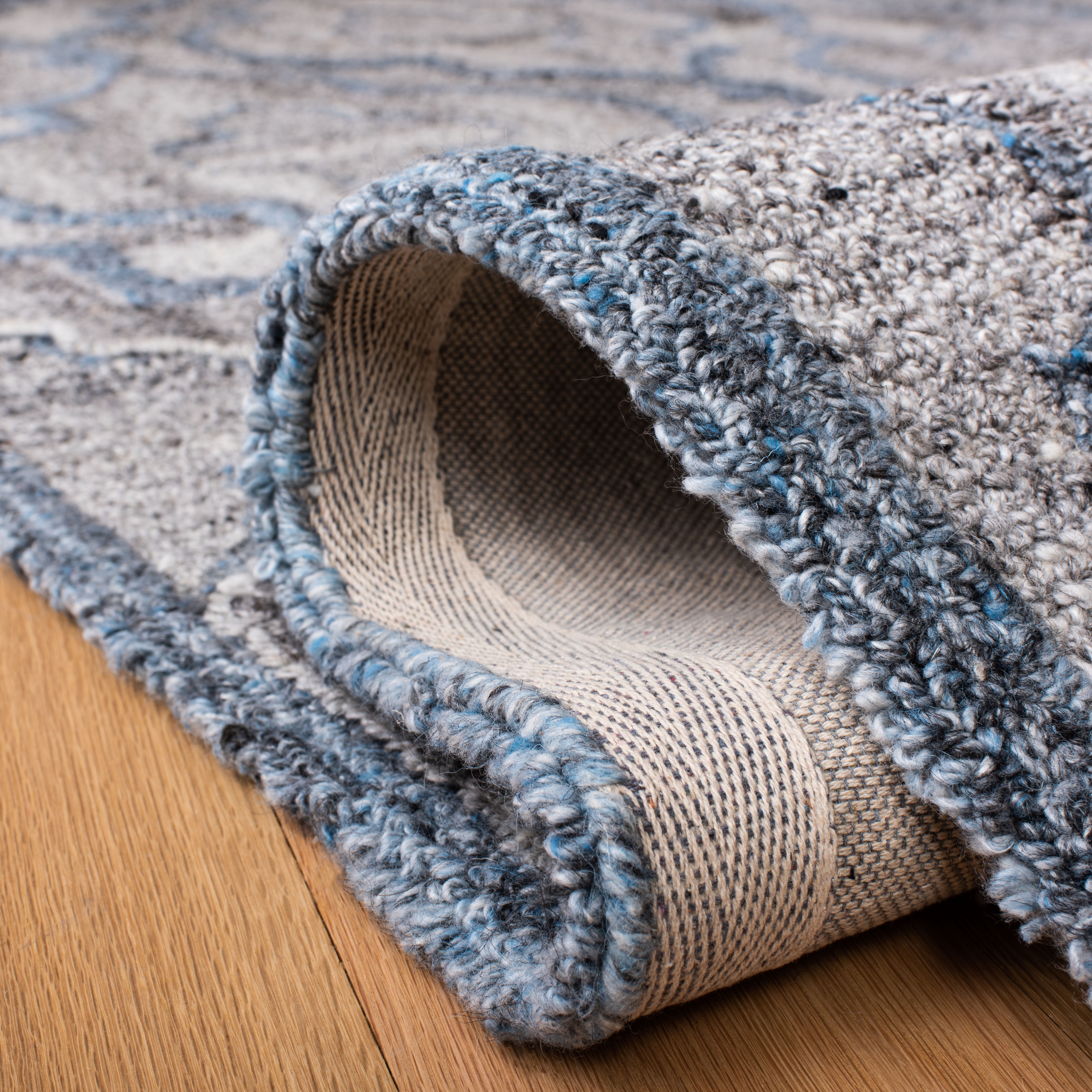 SAFAVIEH Abstract Zyana Geometric Runner Rug, Blue/Brown, 2'3" x 8'