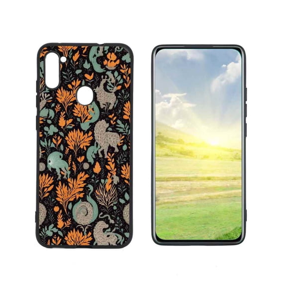 Gothic-dark-Fantasy-Forest-Woodland-plant-2 Phone Case, Degined for Samsung Galaxy A11 Case Men Women, Flexible Silicone Shockproof Case for Samsung Galaxy A11