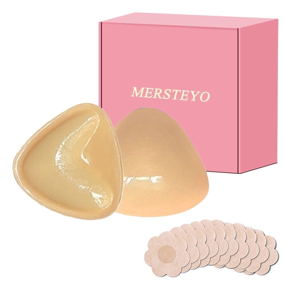 MERSTEYO Ultra Boost Sticky Bra Inserts - Reusable Push Up Lift Pads for Bra Swimsuit Bikini
