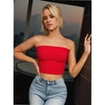 thumbnail image 2 of Women's Basic Casual Strapless Backless Bandeau Bra Tube Top, 2 of 5