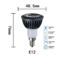 thumbnail image 1 of Bombillas LED RGB de 5W, foco regulable de 30W, equivalente a halógeno, Ángulo de haz estrecho de 36 °, E27, E14, GU10, MR16, 110V, 220V, COB, 1 of 4