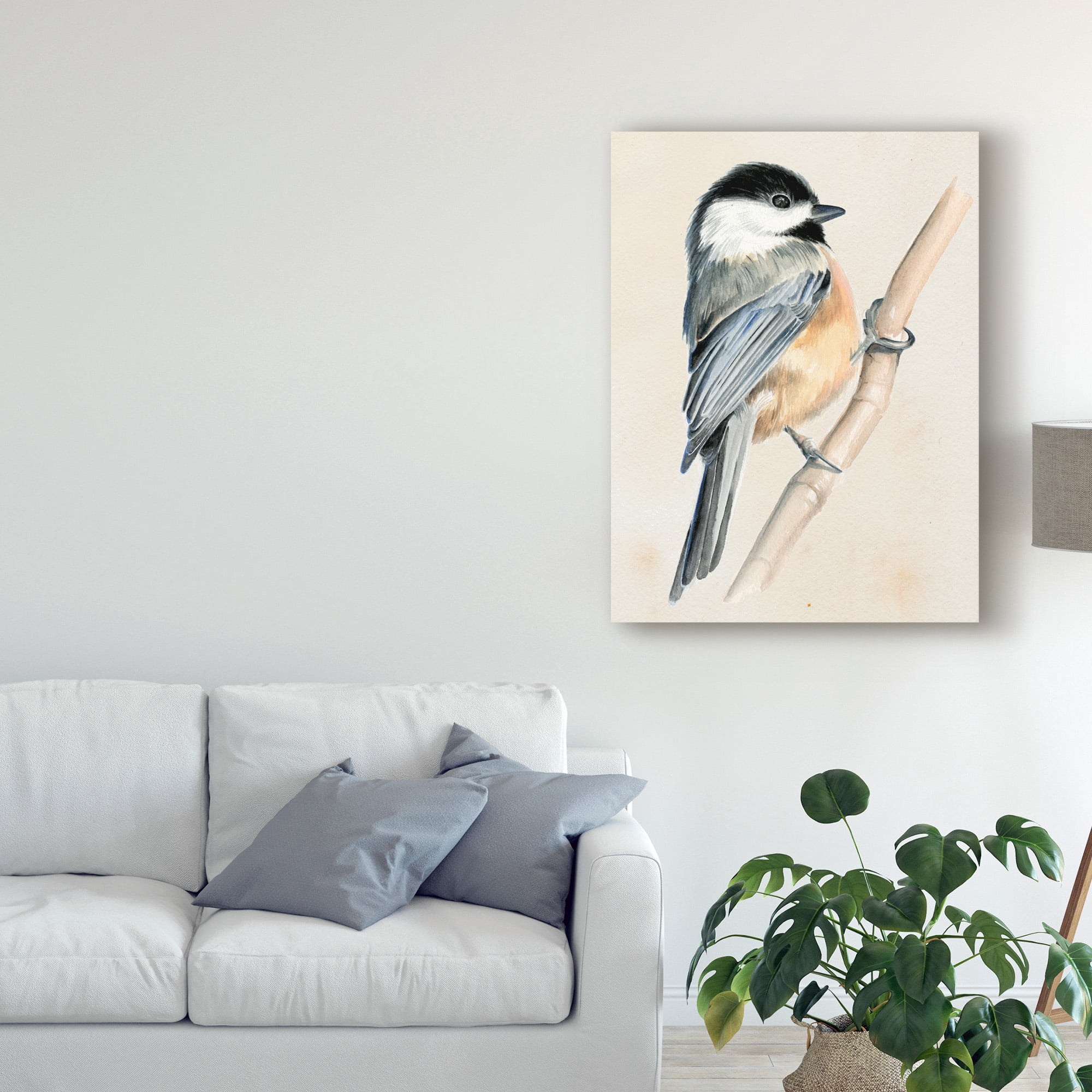 Trademark Fine Art 'Little Bird on Branch II' Canvas Art by Jennifer Paxton Parker