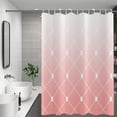 thumbnail image 2 of Pink Ombre Shower Curtain, Modern Geometric Pattern Modern Luxury Bathroom Curtain Bathtub Decor Waterproof Fabric Machine Washable with 12 Hooks, 2 of 6