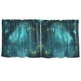 thumbnail image 7 of Yayeee Kitchen Curtains Tier Set of 2 Light Filtering 57"x24" Over Sink Window Panels, Magical Forest, 7 of 7