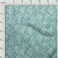 thumbnail image 2 of oneOone Velvet Light Mint Green Fabric Geometric & Floral Texture Sewing Craft Projects Fabric Prints By Yard 58 Inch Wide, 2 of 5