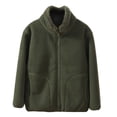 thumbnail image 3 of GYRATEDREAM Toddler Boys Girls Full Zip Fleece Jacket Mock Neck Sweatshirts Kids Zip Up Coats Warm Winter Coat Sweatshirts for 4-12Y, 3 of 5