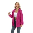 thumbnail image 1 of Rain Jackets for Women Full Zip Lightweight Hooded Stylish Coats Waterproof Fashionable Color Block Jacket, 1 of 8