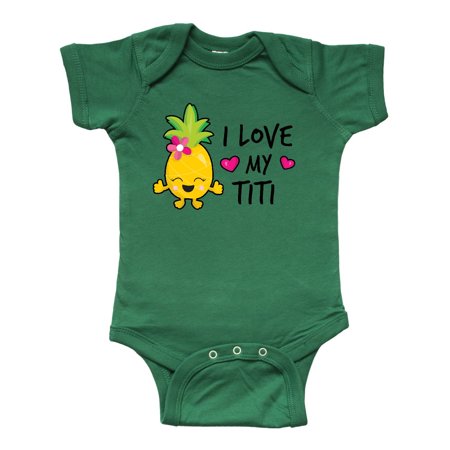 

Inktastic I Love My Titi with Pineapple Gift Baby Girl Bodysuit