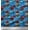 Medium Blue, variant on Soimoi Silk Fabric Bone,Floral & Skull Halloween Print Fabric by Yard 42 Inch Wide