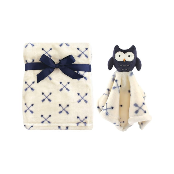 Hudson Baby Boy and Girl Plush Blanket and Security Blanket, Boy Owl