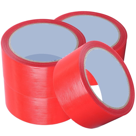 OULII 4 Rolls of Red Duct Tape for Bathroom and Kitchen Sealing Adhesive Strips with Heavy Duty Features