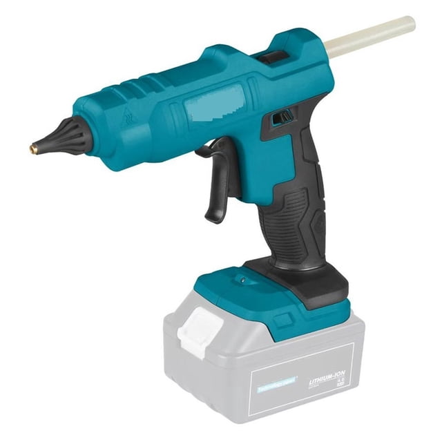 Pistolet à Colle Sans Fil avec 10 Bâtons de Colle Batterie Rechargeable Li-ion Buse en Cuivre Outil de Réparation DIY à Domicile, Préchauffage Rapide