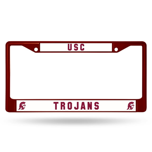 USC Trojans MAROON COLORED Chrome Frame