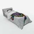 thumbnail image 3 of Ambesonne Psychedelic Bedding Set 4 Pcs, Sea Turtle Animal, Queen, Purple Orange Pink, 3 of 3