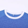 thumbnail image 5 of MIXUE Womens Summer Tops Solid Color Round Neck Long Sleeve Casual Fashion Shirts For Women Tee Shirts Daily-Wear,Blue,S, 5 of 5
