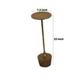 thumbnail image 5 of Round Metal Accent Table with Tubular Pedestal Base, Set of 3, Antique Gold- Saltoro Sherpi, 5 of 5