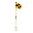 thumbnail image 1 of Flag Pole Kit, Golf Flagpole Multifunction Practical  for Indoors for Outdoors Yellow and Black Grid,Blue and White Grid, 1 of 7