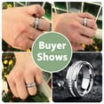 thumbnail image 4 of Newshe Wedding Rings Set for His and Hers Women Mens Tungsten Wedding Bands Round Cz 3Ct Sterling Silver 10&6, 4 of 7