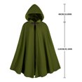 thumbnail image 4 of HNKMDK Medieval Costume Cloak, Renaissance Medieval Hooded Cloak for Women, Halloween Hood Cape with Metal Loop Clasp, 4 of 4