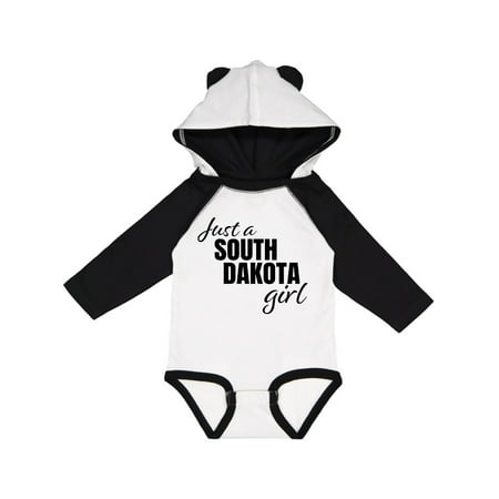 

Inktastic Just a South Dakota Girl Born and Raised Gift Baby Girl Long Sleeve Bodysuit
