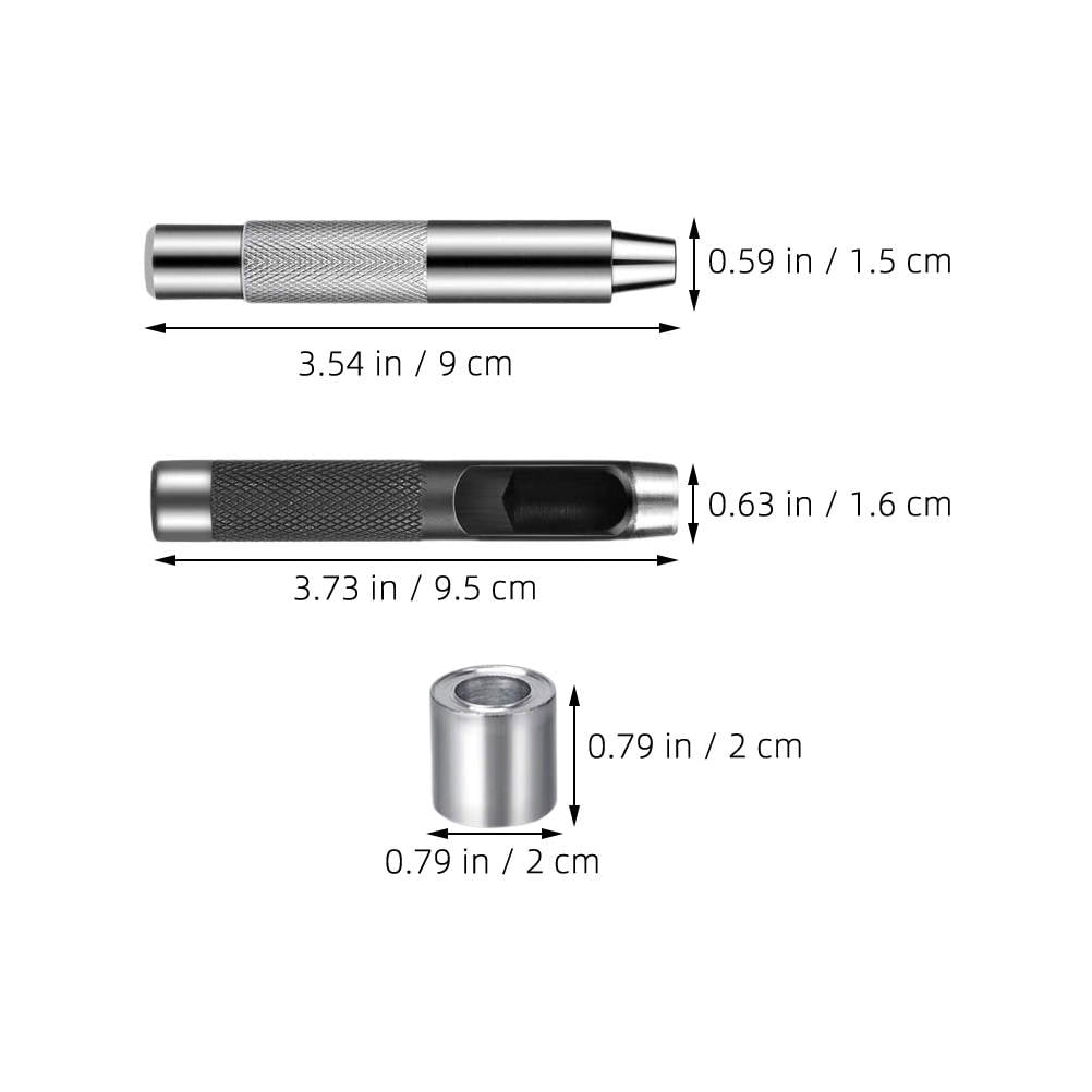 WORGEOUS 1 Set Grommet Tool for Curtains Clothing Tarps  Heavy Duty Eyelet Punch Tool Metal Grommet for Replace 12MM Inner Diameter