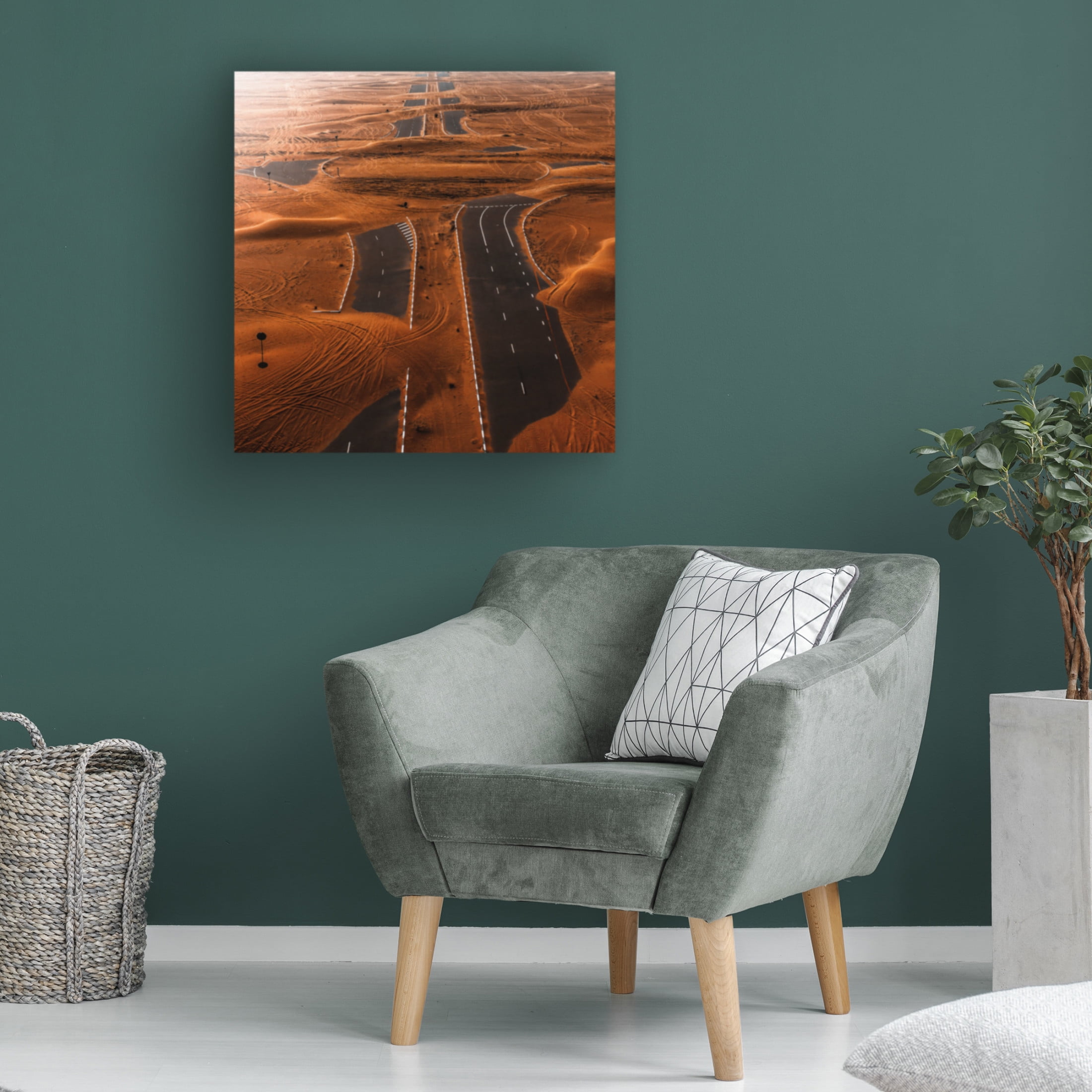 Canvas Wall Art - Carmine Chiriaco 'Dubai Desert' Wall Art for Living Room, Bedroom, or Office Décor by Trademark Fine Art - 18 x 18 Inches