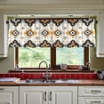 thumbnail image 3 of Yayeee Kitchen Curtains Tier Set of 2 Light Filtering 57"x24" Over Sink Window Panels, White and Black, 3 of 7