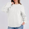 thumbnail image 4 of Timegard Crewneck Sweatshirts Women Long Sleeve Drop Shoulder Pullover Fall Casual Loose Comfy Tops, 4 of 9
