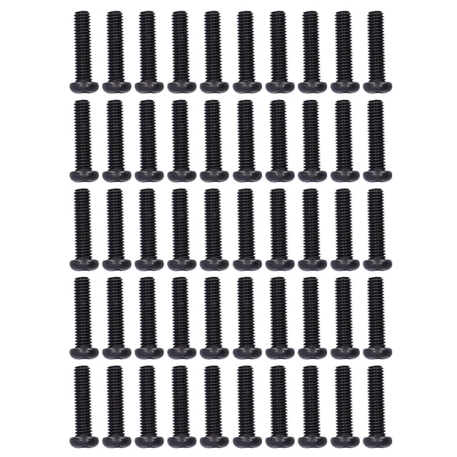 Pan Vis Machine, 50pcs DIN 7985 Vis Acier Pan Boulons de Machine Fixation Compact et Léger