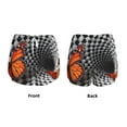 thumbnail image 3 of Yiaed Butterflies Optical Illusion Print Women's Running Shorts with Liner 3 Zipper Pockets Elastic Workout Athletic Gym Yoga Shorts-XX-Large, 3 of 7