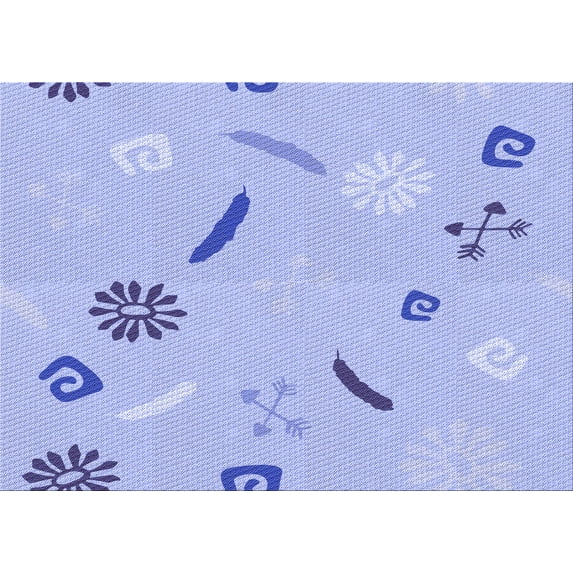Ahgly Company Machine Washable Indoor Rectangle Transitional Sky Blue Area Rugs, 2' x 4'