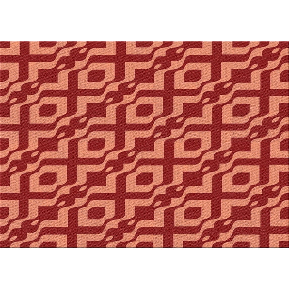Ahgly Company Indoor Rectangle Patterned Construction Cone Orange Area Rugs, 7' x 10'