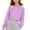 Purple, variant on Teen Girls Off the Shoulder Sweatshirt Kids Long Sleeve Fall Cropped Pullover Tops for Dance Workout 5-15 Years