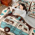 thumbnail image 3 of Erosebridal Happy Camping Twin Bedding Sets 7-Piece for Kids Teens,Adventure Theme Bedding Comforter Set for Boys Girls,Grey Reversible,Lightweight Room Decor, 3 of 6