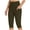 Army Green, variant on Petite Wide Leg Pants Flattering Short Stature Fit,Women's Knee Length Leggings High Waisted Yoga Workout Exercise Capris for Casual Summer with Pockets Coffee S