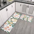 thumbnail image 2 of Pioneer Flower Floral Print Pattern Kitchen Rugs Sets Of 2,Anti Fatigue Kitchen Mat Rugs Non Slip Washable,Decorative Kitchen Floor Mats for Kitchen,Sink,Laundry,17"x30"+17"x47", 2 of 7