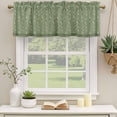 thumbnail image 3 of 2 Pack Valances for Windows, Sage Green Floral Window Valances for Living Room/Bedroom/Bathroom, Spring Flowers Light Filtering Kitchen Curtain Valance Window Treatment 54"W x18" L, 3 of 9