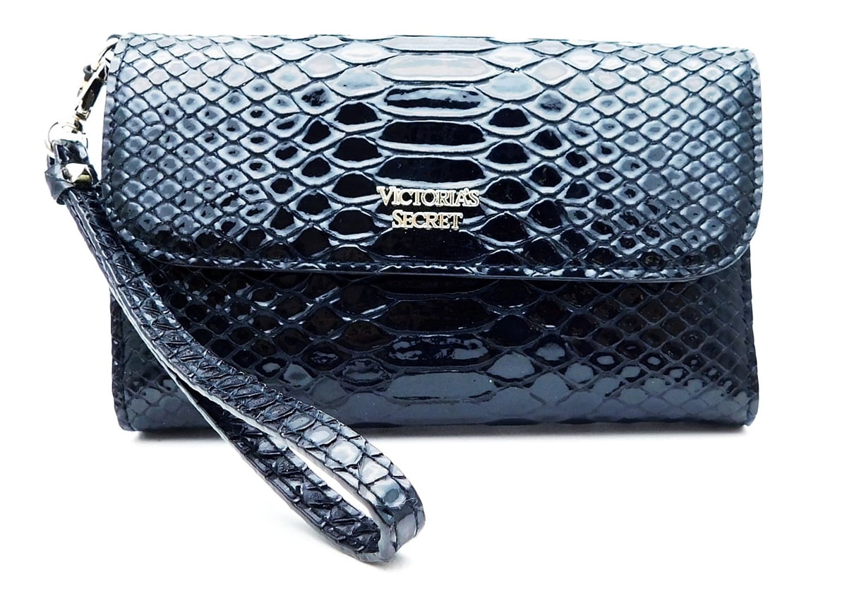 Victoria's Secret Black Wrist Clutch Wallet with Snap Closure