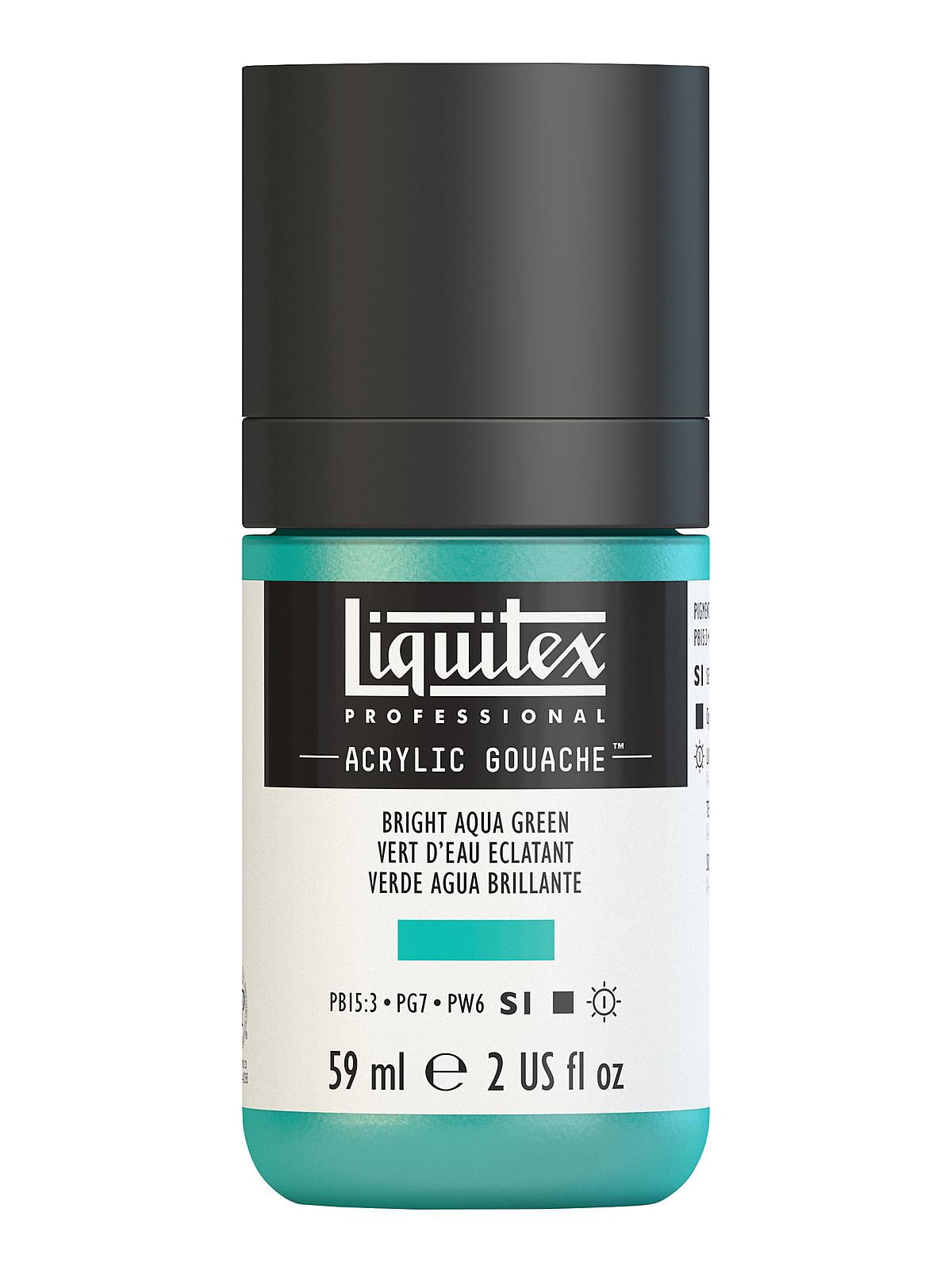 Professional Acrylic Gouache bright aqua green, 2 oz. (pack of 3)