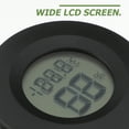 thumbnail image 3 of EXHUMKY Digital Temperature Humidity Meter with Wide LCD Screen for Indoor Use in Black, 3 of 8