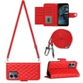 thumbnail image 2 of Nalacover for Moto G14 RFID Blocking Elegant Premium Leather Purse with Credit Card Holder, Shoulder Strap Kickstand Handbag Flip Cover for Motorola Moto G14, Red, 2 of 8