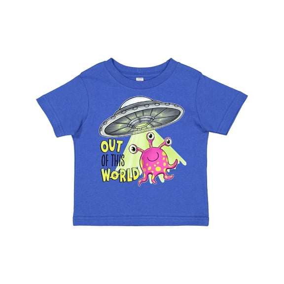 Inktastic Out of This World Cute Pink Alien Ufo Boys or Girls Toddler T-Shirt