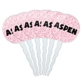 thumbnail image 1 of Aspen Cupcake Picks Toppers - Set of 6 - Pink Speckles, 1 of 1