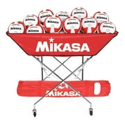 Mikasa BCH Collapsible Hammock Volleyball Ball Organizer Storage Cart, Scarlet