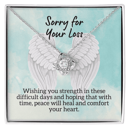 Sorry for Your Loss of Loved One Necklace - Sympathy Bereavement Condolence Gift - In Loving Memory - Remembrance Memorial Grief Jewelry