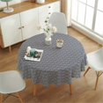 thumbnail image 2 of nipocaio Nappe Ronde 120cm Tissu Coton et Lin Sergé Nappe Style Nordique Simple Fraîche Durable Réutilisable Résistante aux Plis Décoration pour Cuisine Table à Manger (Gris, Diamètre), 2 of 4