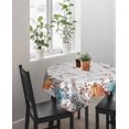 thumbnail image 4 of Thanksgiving Pumpkins Tablecloth Rectangle Round Table Cloth 60x60 Inch, Blue Orange Indoor or Outdoor Tablecloth, Waterproof Fabric Washable Table Cover for Party Holiday Picnic Kitchen Fall Decor, 4 of 4