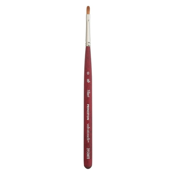Princeton Brush Velvetouch Mixed Media Mini Brush, Filbert, 0
