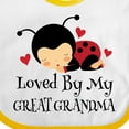 thumbnail image 4 of Inktastic Loved by My Great Grandma Girls Baby Bib, 4 of 4
